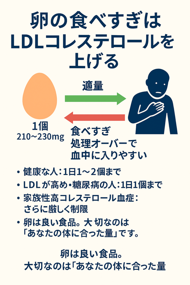 卵の食べ過ぎはLDLコントールを上げる