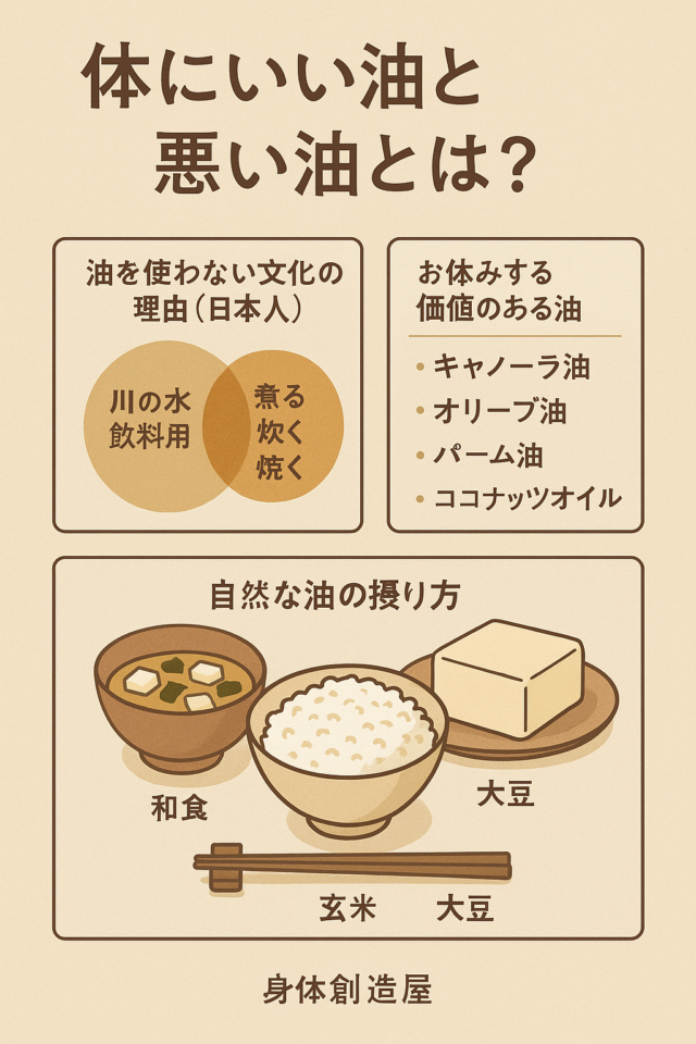 身体にいい油・悪い油 身体創造屋