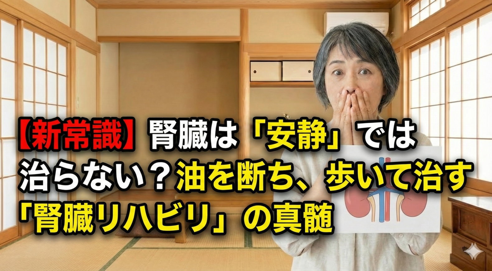 「【新常識】腎臓は「安静」では治らない？油を断ち、歩いて治す「腎臓リハビリ」の真髄」