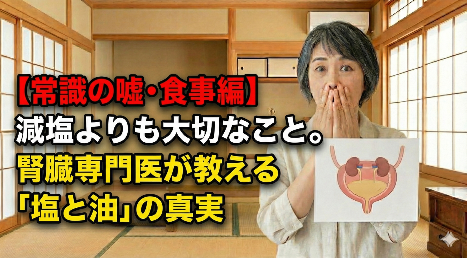 【常識の嘘・食事編】減塩よりも大切なこと。腎臓専門医が教える「塩と油」の真実
