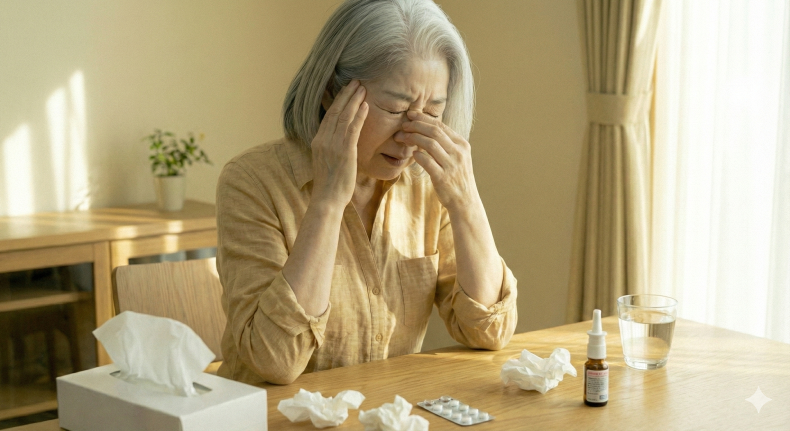 「薬を飲んでも、またすぐに鼻が詰まる」「顔の奥が重だるく、頭がスッキリしない」